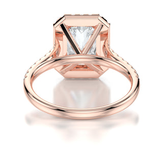 Coco’s Accented Radiant Engagement Ring with Halo