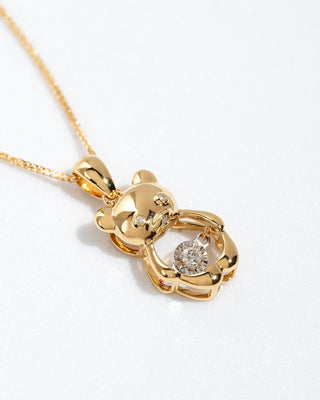 Diamond Teddy Necklace