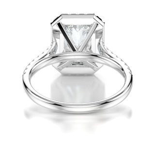 Coco’s Accented Radiant Engagement Ring with Halo