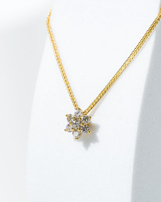 Dainty Diamond Snowflake Necklace