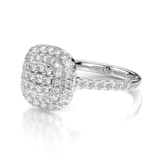 Eloise Cushion Diamond Engagement Ring - Double Halo