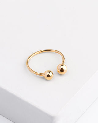 18 Karat Solid Gold Horseshoe Barbell Ring with Ball For Nose - Septum - Tragus