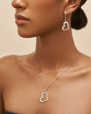 Bria Diamond Heart Earrings