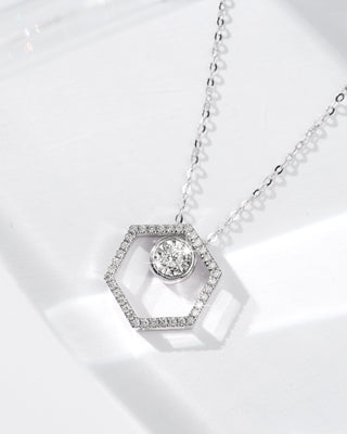 3 in 1 Hexagon Diamond Neckpiece