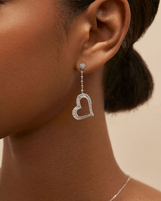 Bria Diamond Heart Earrings