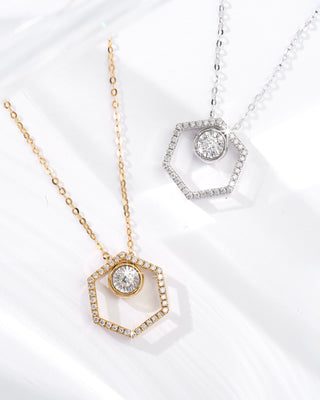 3 in 1 Hexagon Diamond Neckpiece