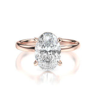 Celine Oval Solitaire Engagement Ring - Lab Diamond Series