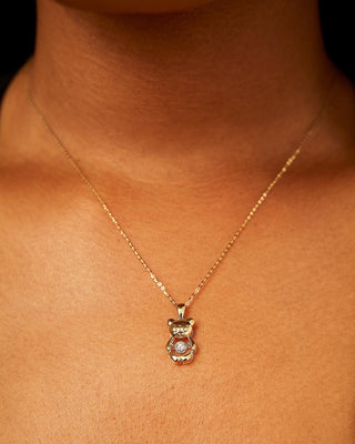 Diamond Teddy Necklace