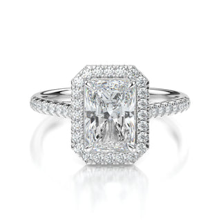 Coco’s Accented Radiant Engagement Ring with Halo