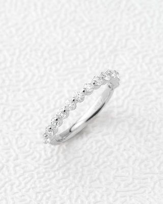 925 Sterling Silver 1 Carat Moissanite Eternity Band