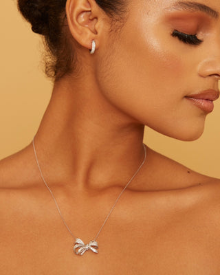 Steph Natural Diamond Bow Neckpiece