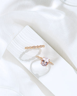 Adeline Morganite & Diamond Engagement Ring