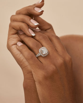 Layana Halo Cushion Engagement Ring