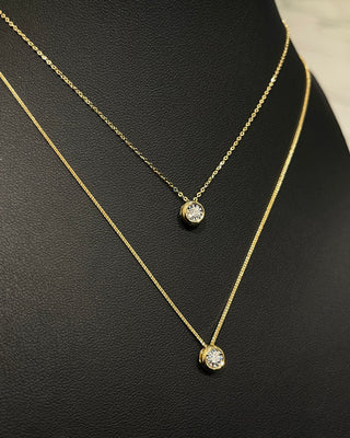 Natural Diamond Bezel Set Neckpiece