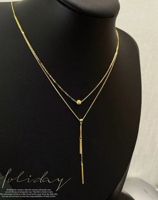 18Karat Lightweight Double Layer Necklace