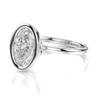 Celine Oval Bezel Solitaire Engagement Ring