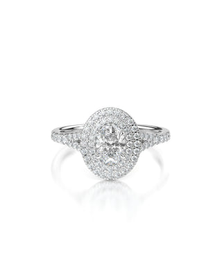 Gaia Oval Double Halo Natural Diamond Engagement Ring