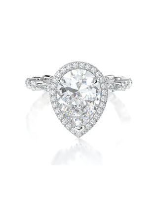 Eternity Pear Shaped Halo Blush Collection Engagement Ring - Celestial Brilliance