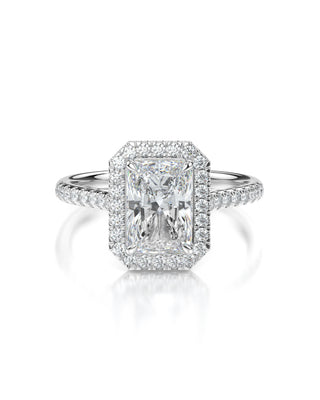 Coco’s Accented Radiant Engagement Ring with Halo