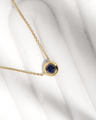 Diane Bezel Set Sapphire Neckpiece