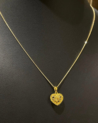 18 Karat Shinny Heart Necklace